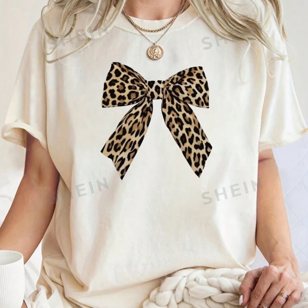 SHEIN Bow Printed Shirt